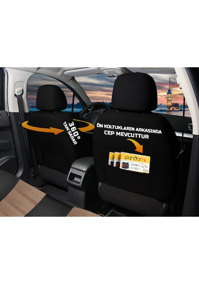 Renault Clio 4 2012 - 2019 Uyumlu Taba Tay Tüyü Koltuk Kılıfı