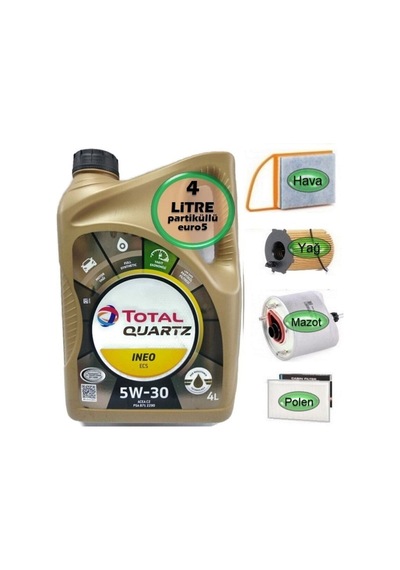 5w30 Partikül Yağ + Filtre Ful Set Peugeot 301 1.6 Dizel