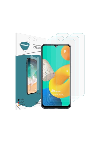 Galaxy M32 4g Screen Protector Glass Cam Ekran Koruyucu 3'lü Paket Galaxy M32 4g İle Uyumlu Ekran Koruyucu - Şeffaf
