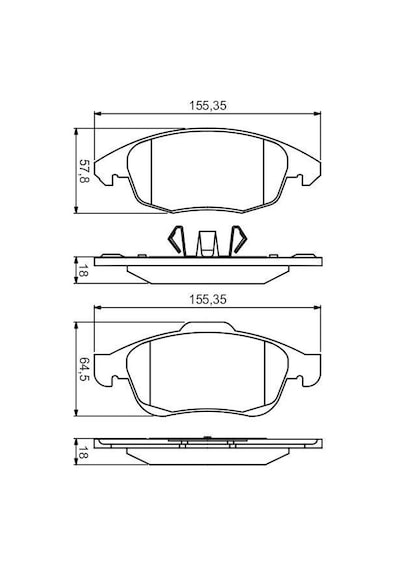 Citroen Berlingo Ön Fren Balatası 1.6 Hdi 2008-2018 Bosch