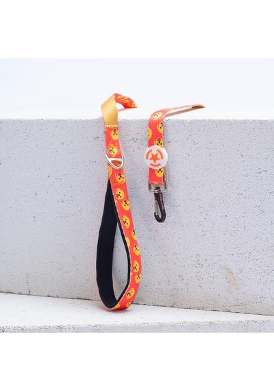 Poodle Leash Poodle Desenli Kedi Köpek Sevk & Gezdirme Kayışı Köpek Uzatma Tasması Turuncu