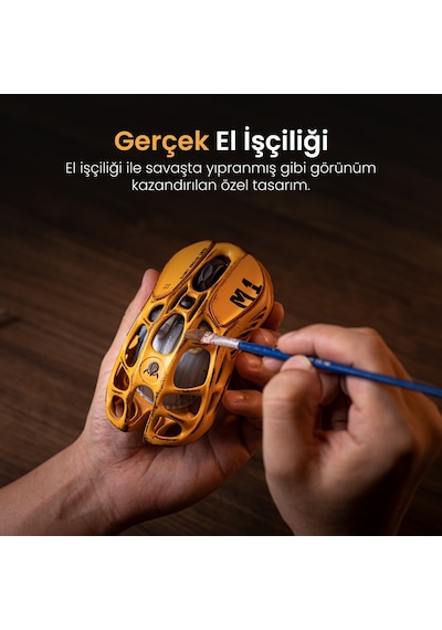 Gravastar Mercury M1 Pro 26.000 Dpı Optik Gaming Mouse, Kablosuz, Battle-worn Yellow