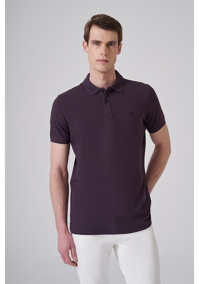 Morven Erkek Mürdüm Basic Polo Yaka Dynamic Fit T-shirt 26yc018007370 Mürdüm