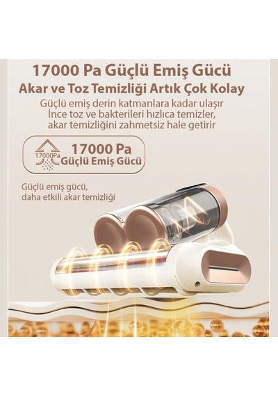 Türbin Başlıklı Uv Filtreli Şarjlı Detaylı Temizlik Süpürgesi Döner Başlıklı Ultra Güçlü Çekiş