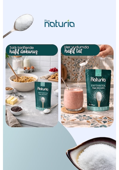 Eritritol Toz Tatlandırıcı %100 Bitkisel, Kalorisiz Ve Ketojenik Uyumlu , Vegan