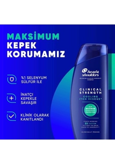 Head&shoulders Head & Shoulders Clinical Strength Cooling Itch Rescue Kaşıntı Karşıtı Şampuan 400