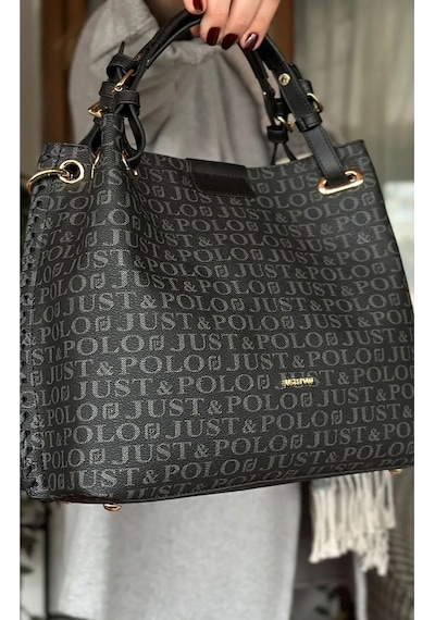 Just Polo Kadın Taba Taba Kabartma Desenli Mıknatıslı Çıtçıt Kapama El Çantası Kombin 4031mh