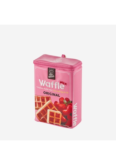 Pembe Suni Deri Waffle Makyaj Çantası 18x12x6 Cm