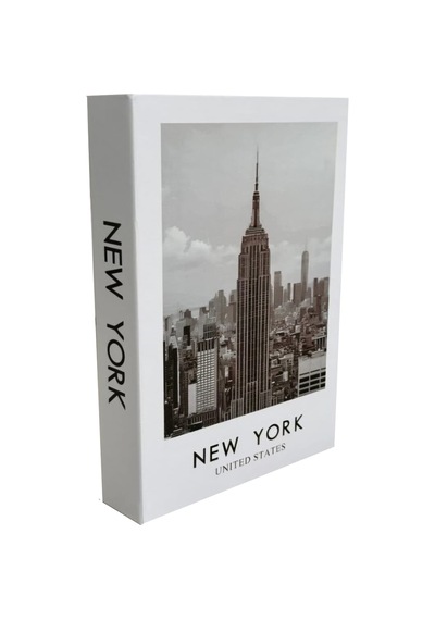 2025-708 New York Unıted States Dekoratif Kitap Kutusu