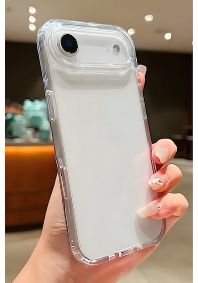 Fibaks iPhone 17 Air Uyumlu Kılıf Şeffaf Kamerası Açık Korumalı Yumuşak Darbe Emici Ince Esnek Silikon Kapak