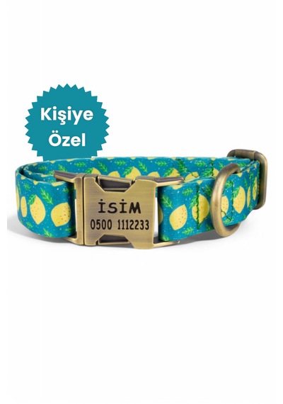 Caramelos İsimli Köpek Tasması, Orta Ve Büyük Irk Köpek Tasması N Yeşil