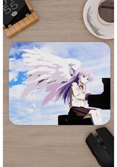 Angel Beat S Anime V1 - 22x18 Gaming Kauçuk Kaymaz Taban Mouse Pad Fare Altlığı