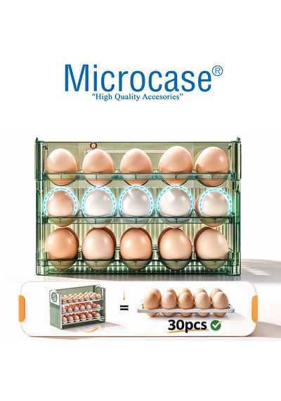Microcase Sert Abs Plastik Dolapiçi Yumurta Organizer Ve Standı Kapaklı Tasarım Al5453 Şeffaf