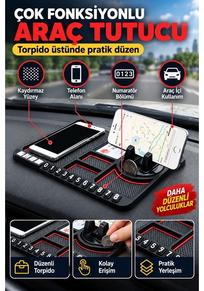 Çok Fonksiyonlu Araç Tutucu