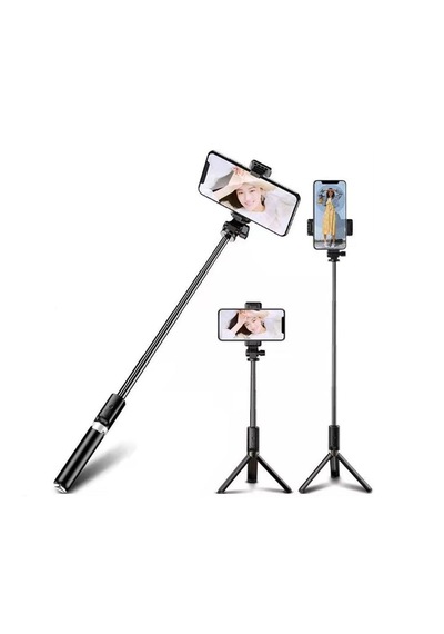 N09 Telefonlar İçin Kablosuz Bluetooth Selfie Çubuğu 90 Cm-al4640