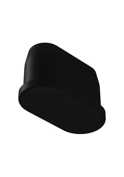 Cateksss 15x30 Mm Elips Profil Tapası 1.2 Mm Siyah - 24 Lü Paket