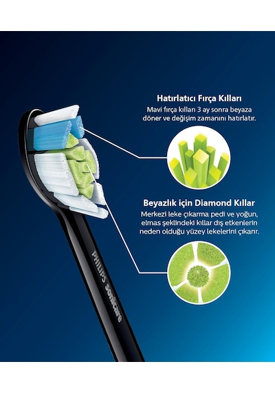 Philips Sonicare Optimal White Yedek Diş Fırçası Başlığı, 7 Kat D