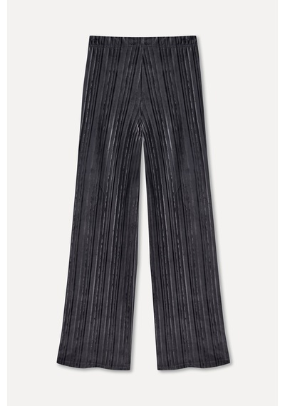 Mudo Kadın Kadın Antrasit Wide Leg Beli Lastikli Piliseli Pantolon 1264864