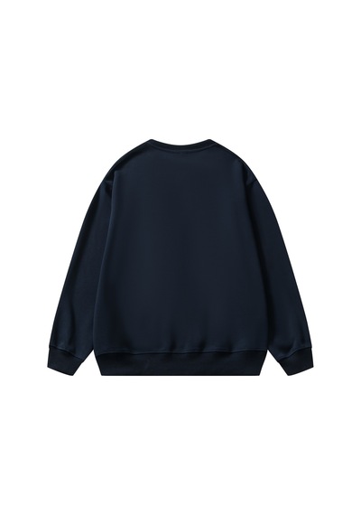Uyguntarz Unisex All Things Grow Baskılı Oversize Sweatshirt Lacivert