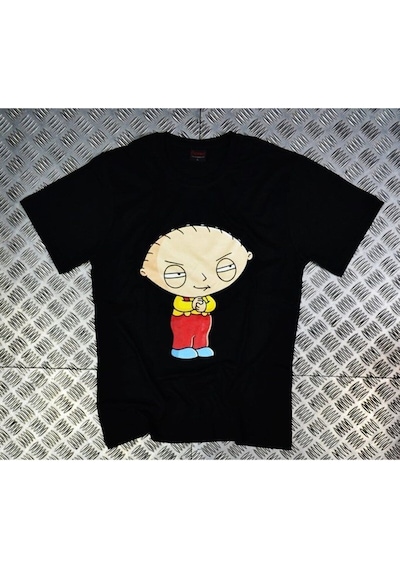 Stoned&Fame Unisex Siyah Famıly Guy Baskılı T-shirt SIYAH