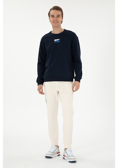 U.S. Polo Assn. Erkek Comfort Fit Bisiklet Yaka Lacivert Sweatshirt 50293430-VR033