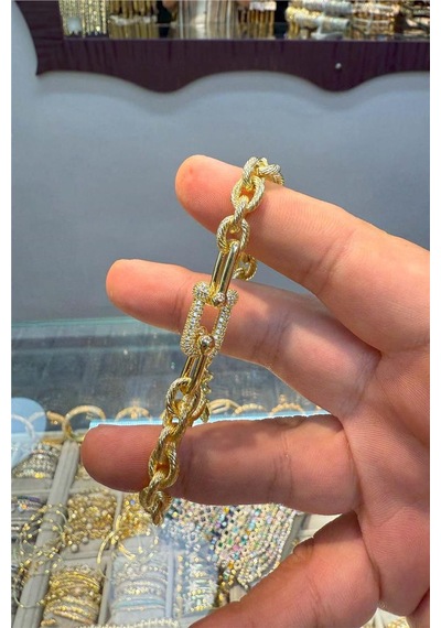 14 K Yeşil Altın Rengi Xuping Bileklik