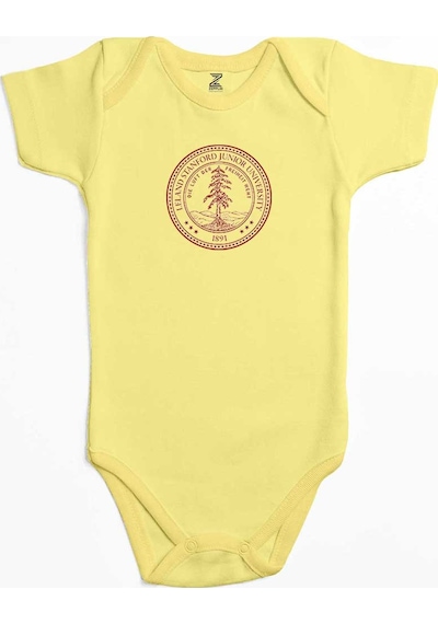 Zepplin Giyim Stanford University Circle Logo Ekru Bebek Body Zıbın