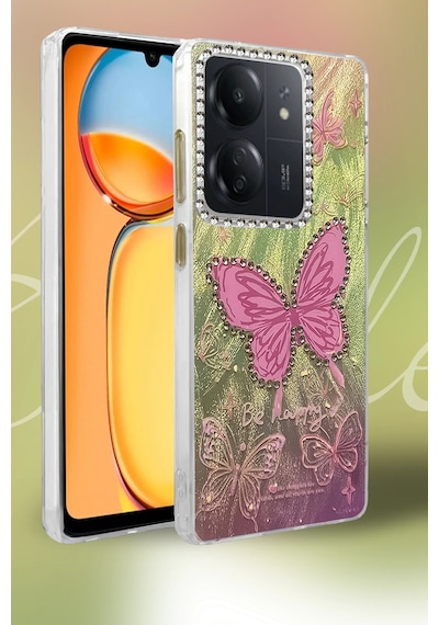 Newface - 522 - Xiaomi Redmi 13c Kılıf Blade Aynalı Desenli Kapak - - Csmo-tex - Desen 4