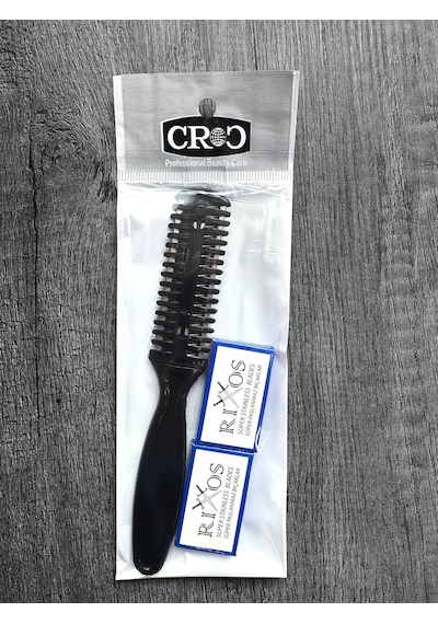 Croc Su01 Siyah Saç Kesim Usturası -jiletli Tarak +10 Adet Jilet Diğer