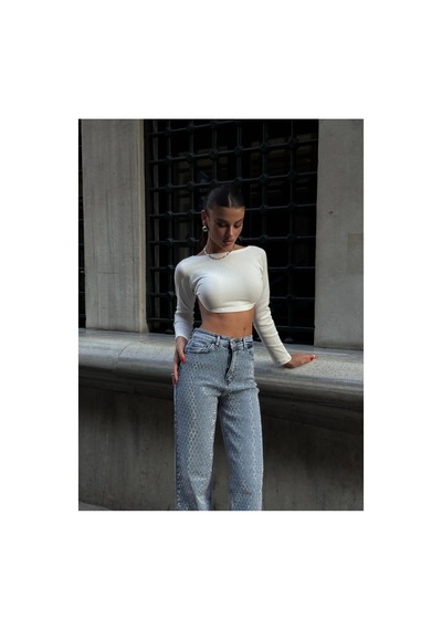 Freeblue Yüksek Bel Işıltılı Taş İşlemeli Düz Paça Jean Pantolon Çok Renkli Çok Renkli Freeblue Yüksek Bel Işıltılı Taş İşlemeli Düz Paça Jean Pantolon Çok Renkli Çok Renkli