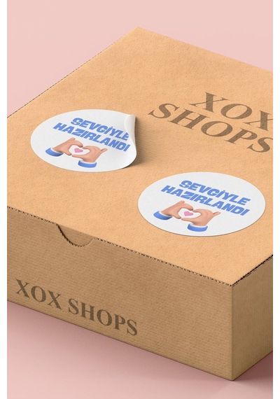 Sevgiyle Hazırlandı Kalp Eller Sticker 3x3cm St2270 Çok Renkli