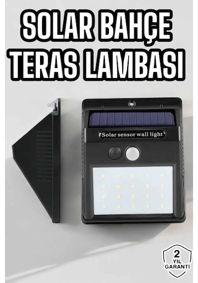 Güneş Enerjili Bahçe Lambası Solar Gece Aydınlatma Sensörlü Lamba 62434934