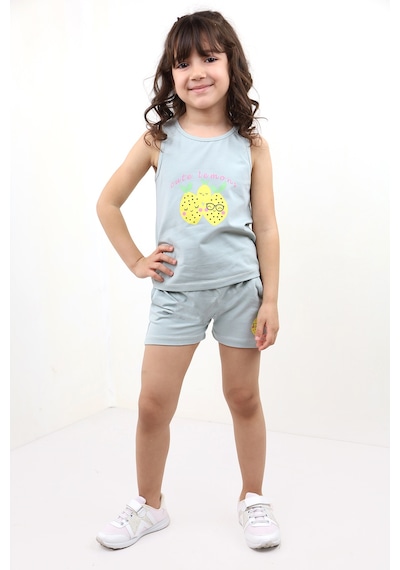 Toontoy Kids Toontoy Kız Bebek 2'li Takım Baskılı Bisiklet Yaka T-shirt & Beli Lastikli Cepli Şort Yeşil Toontoy Kids Toontoy Kız Bebek 2'li Takım Baskılı Bisiklet Yaka T-shirt & Beli Lastikli Cepli Şort Yeşil