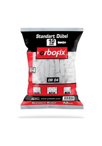 Plastik Dübel Beyaz 10mm 100 Adet