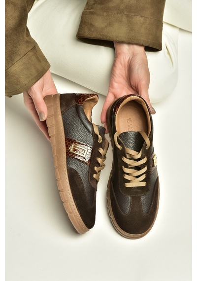 Fox Shoes Z555101061 Kahverengi Hakiki Süet Deri Spor Ayakkabı Sneakers