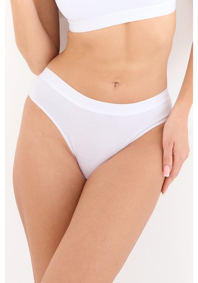 Naphor Touch Beyaz Yüksek Bel Slip Külot Gri