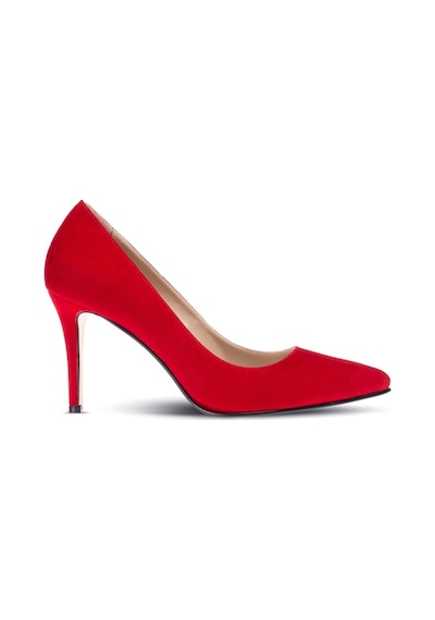 Deery Kırmızı Süet Kadın Stiletto Kırmızı