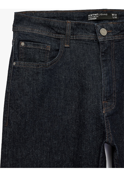 Koton Normal Bel Pamuklu Straight Fit Jean Pantolon - Mark Jean Raw 7wam40078nd 63x Koton Normal Bel Pamuklu Straight Fit Jean Pantolon - Mark Jean Raw 7wam40078nd 63x