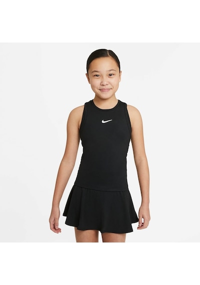 Nike Nikecourt Dri-fıt Victory Kız Çocuk Siyah Tenis Üstü Cv7573-010