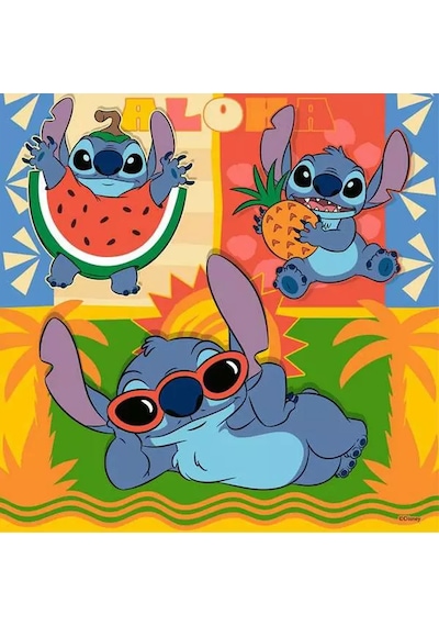 Ravensburger Çocuk Puzzle 3x49 Parça Disney Stitch Rpk120041146