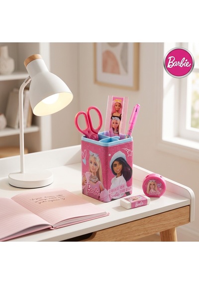 Bakgelal Barbie Resimli Okul Kırtasiye Seti Kalem Kutulu Makas, Kalemtıraş, Silgi, Cetvel Ve Kurşun Kalem - 9070925135812