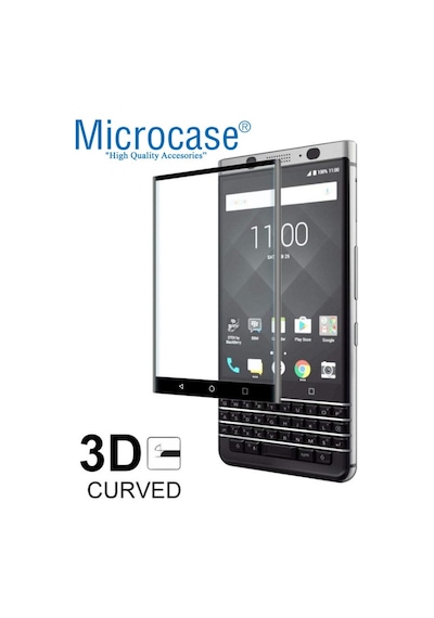 Microcase Blackberry Keyone 3D Curved Tam Kaplayan Tempered Glass
