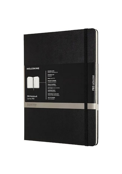 Moleskine Sert Kapak Pro Defter Siyah Çizgili - 19x25
