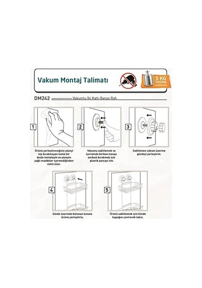 Geseus Va-kumlu İki Katlı Banyo Rafı Delme Vida Matkap Yok Krom-dm242 Diğer