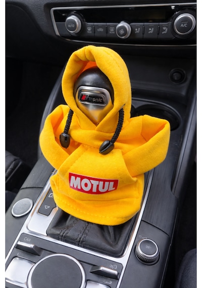 Motul Tasarım Hoodie Vites Topuzu Kılıfı - Universal Sweatshirt Model Vites Aksesuarı Sarı