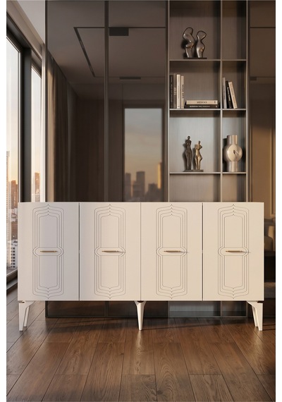 Ka1545bg Rıva Konsol Beyaz-gold 150cm Beyaz - Altın