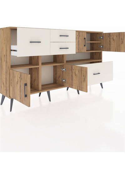 Arges Konsol 5 Raflı 4 Çekmeceli 4 Kapaklı 176x30x99 Çam-çam/aytaşı Atlas Çam/aytası - Atlas Çam Arges Konsol 5 Raflı 4 Çekmeceli 4 Kapaklı 176x30x99 Çam-çam/aytaşı Atlas Çam/aytası - Atlas Çam