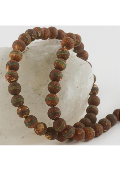 Muratech Tibet Akik Taşı Mat 8 Mm-yeşil-1 Çok renkli