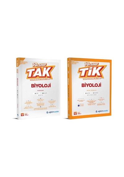 Eğitim Vadisi 2025 10. Sınıf Biyoloji Tak Tam Anlatım + Tik Tam İzleme Seti 2 Kitap