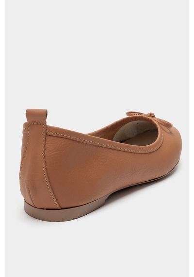 Luvishoes 01 Taba Cilt Kadın Babet Taba